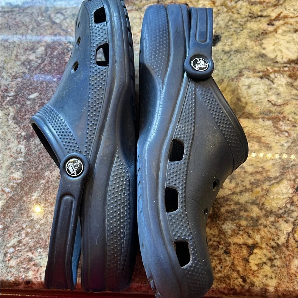 Navy Blue Crocs Size 10/12 with Ventilation Holes; worn, but still a lot of life